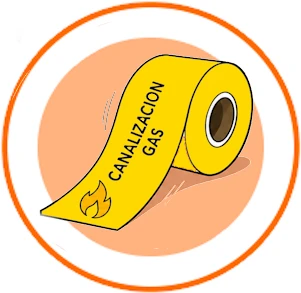 Fabricamos cintas de señalización de conductos enterrados de gas