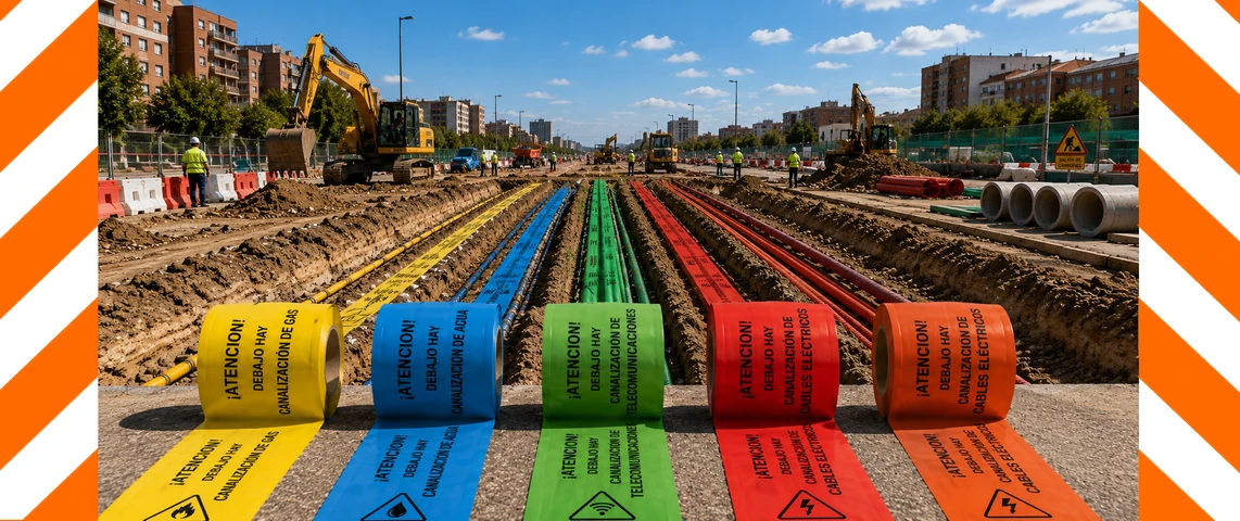 cintas de señalización de conductos enterrados